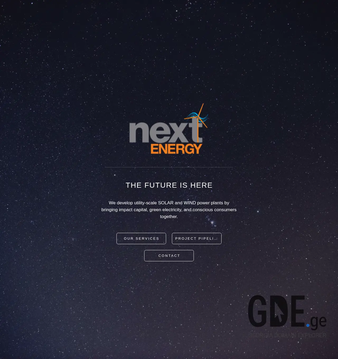 Screenshot of the site nextenergy.ge at 2025-12-02