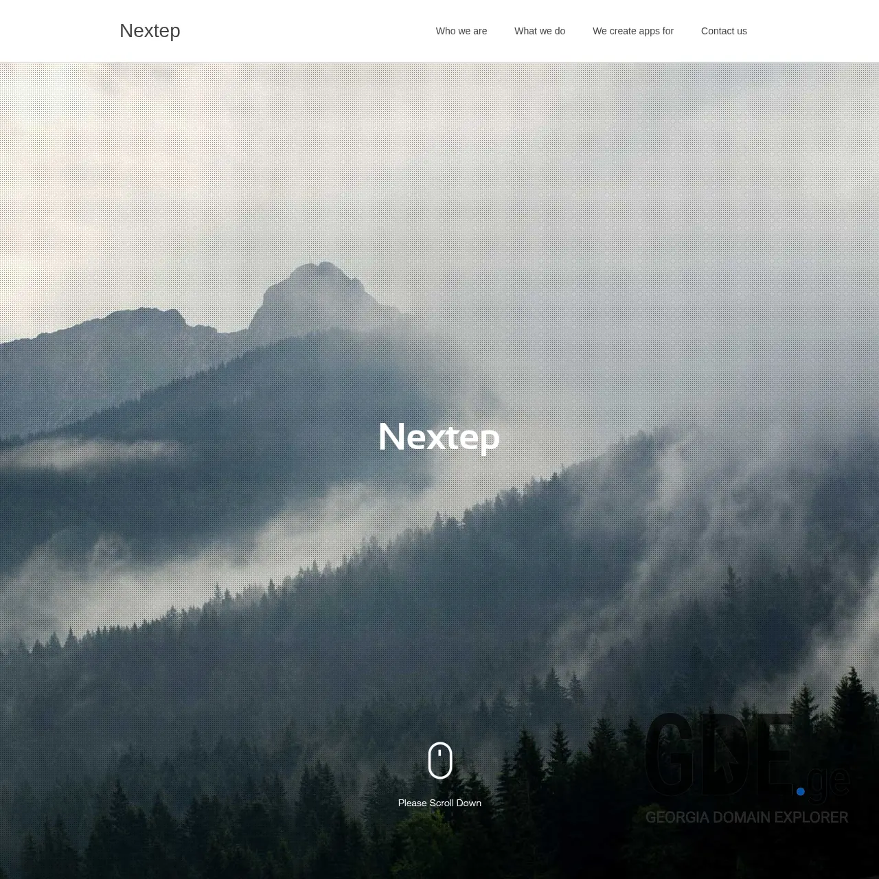 Screenshot of the site nextep.ge at 2025-12-18