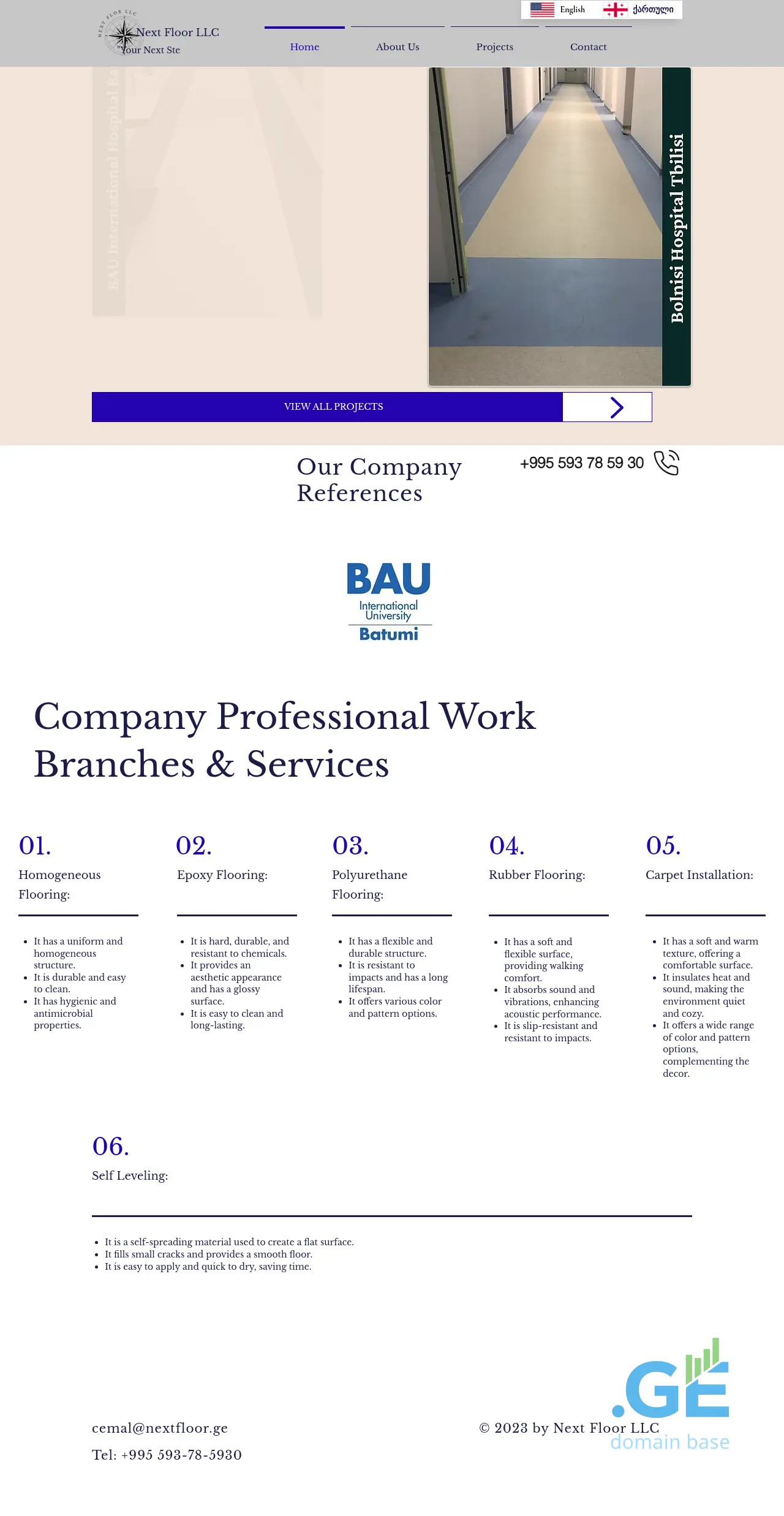 Screenshot of the site nextfloor.ge