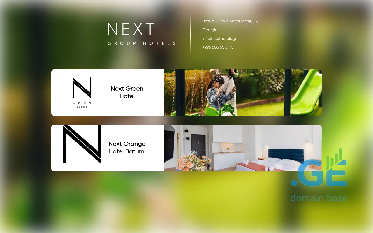 Screenshot of the site nextgrouphotels.ge