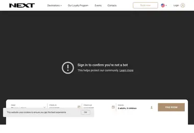 Screenshot of nexthotels.ge