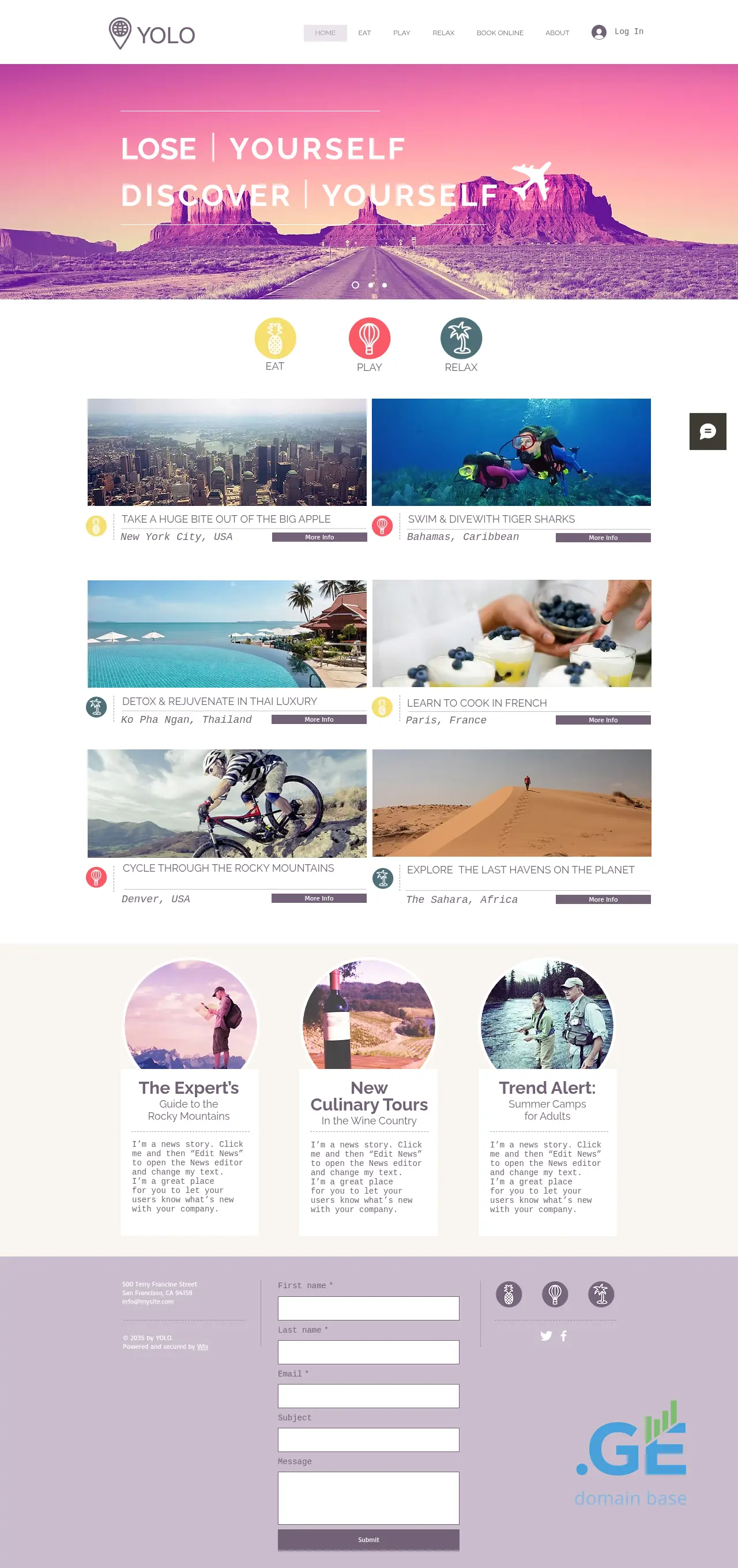 Screenshot of the site nextstop.ge
