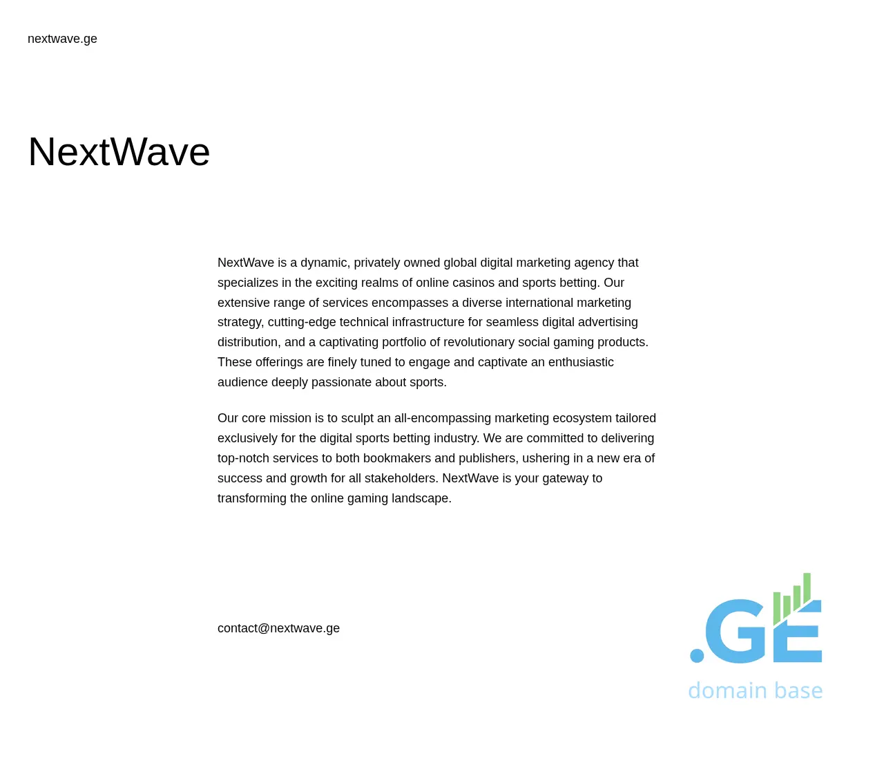 Screenshot of the site nextwave.ge