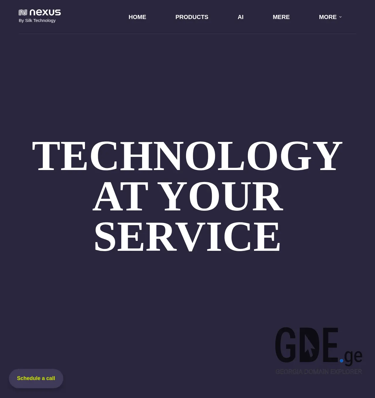 Screenshot of the site nexus.ge at 2025-12-01