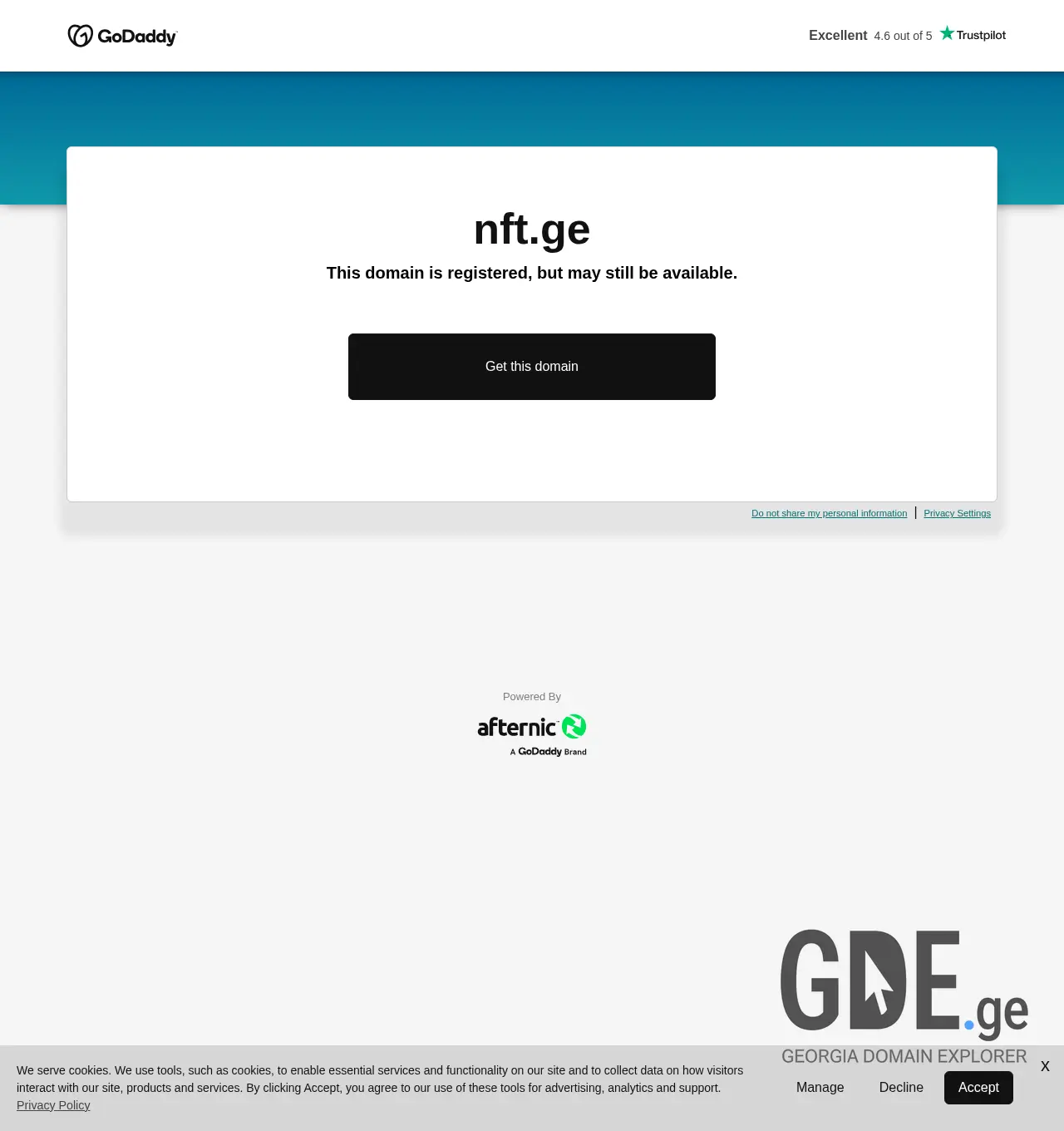 Screenshot of the site nft.ge at 2025-12-02