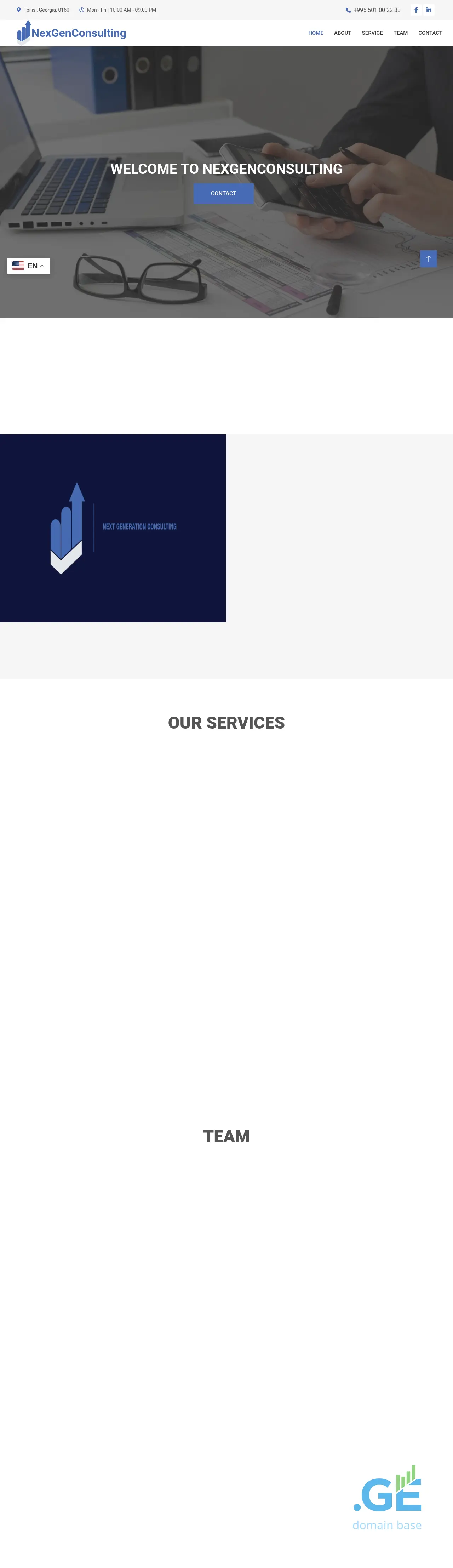 Screenshot of the site ngconsulting.ge