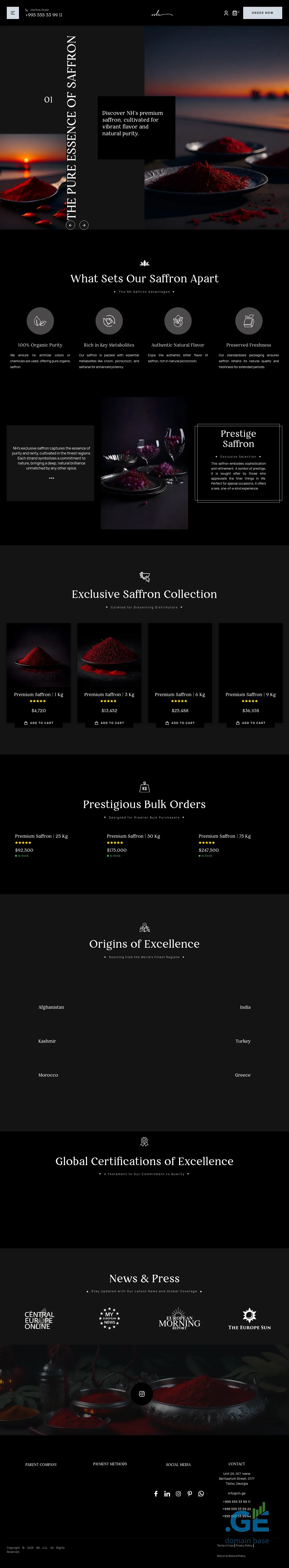 Screenshot of the site nh.ge at 2025-09-20