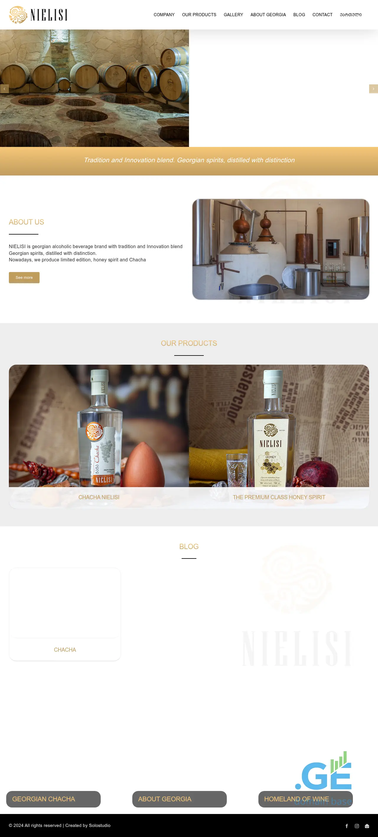 Screenshot of the site nielisi.ge