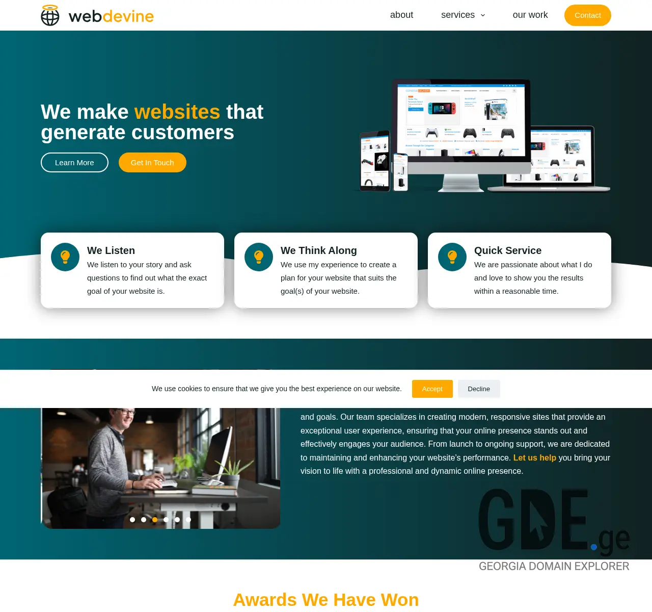 Screenshot of the site nikala.ge at 2025-11-25