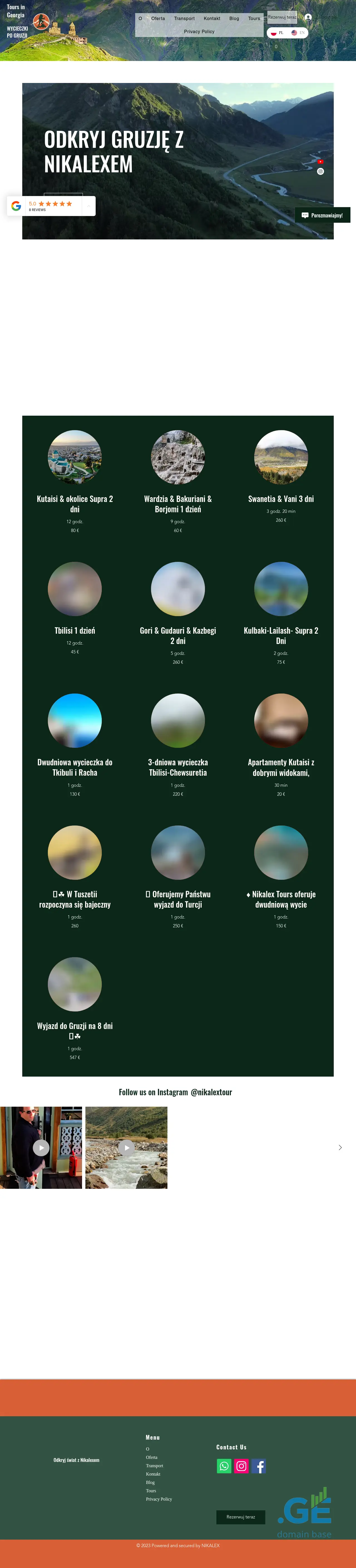 Screenshot of the site nikalex.ge