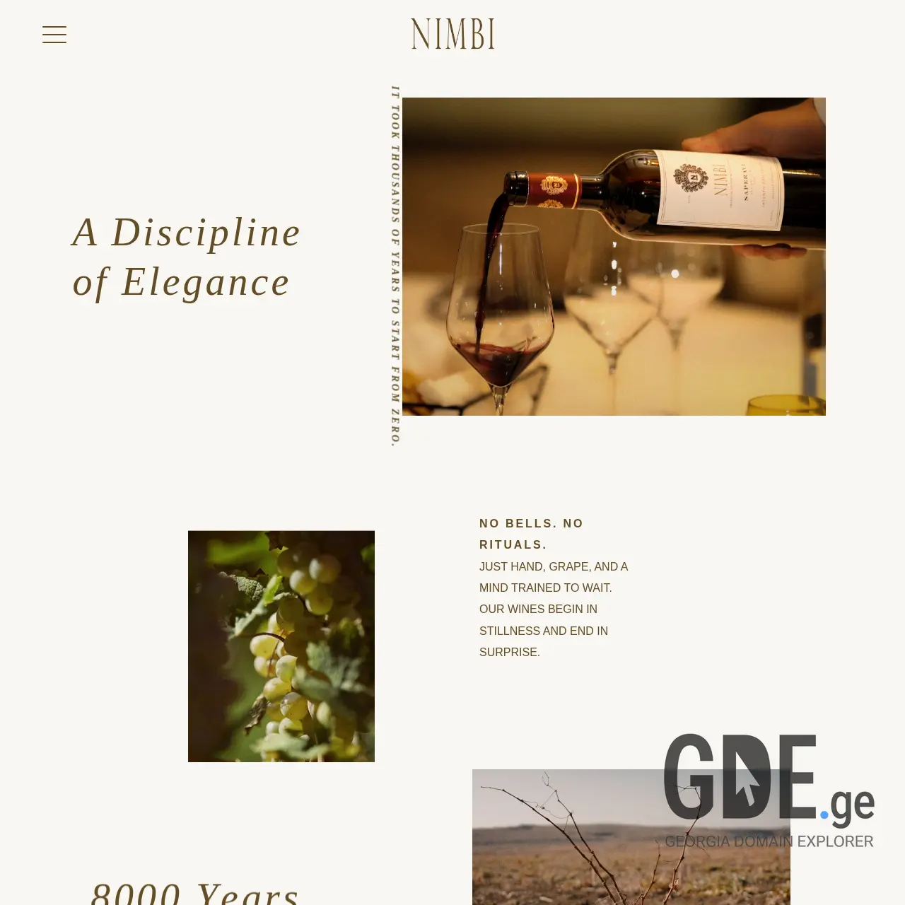 Screenshot of the site nimbi.ge at 2025-12-12