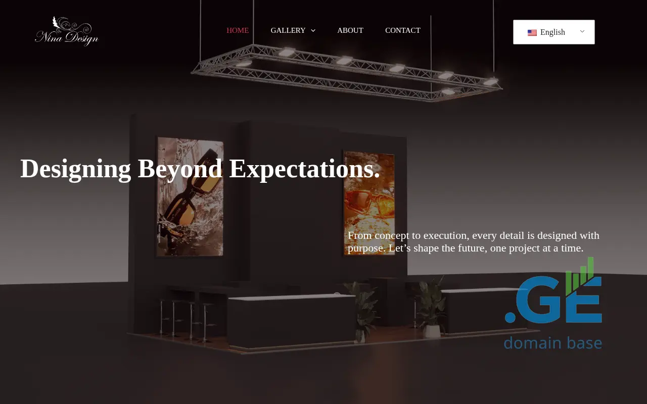 Screenshot of the site ninadesign.ge
