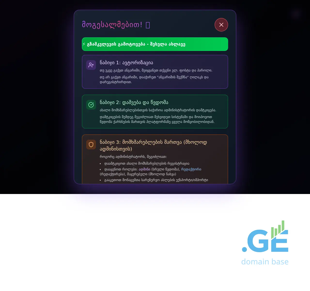 Screenshot of the site niner.ge at 2025-11-05