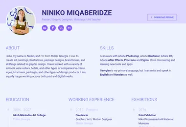 Screenshot of niniko.ge