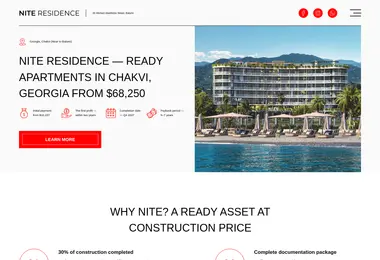 Screenshot of nitedevelopment.ge