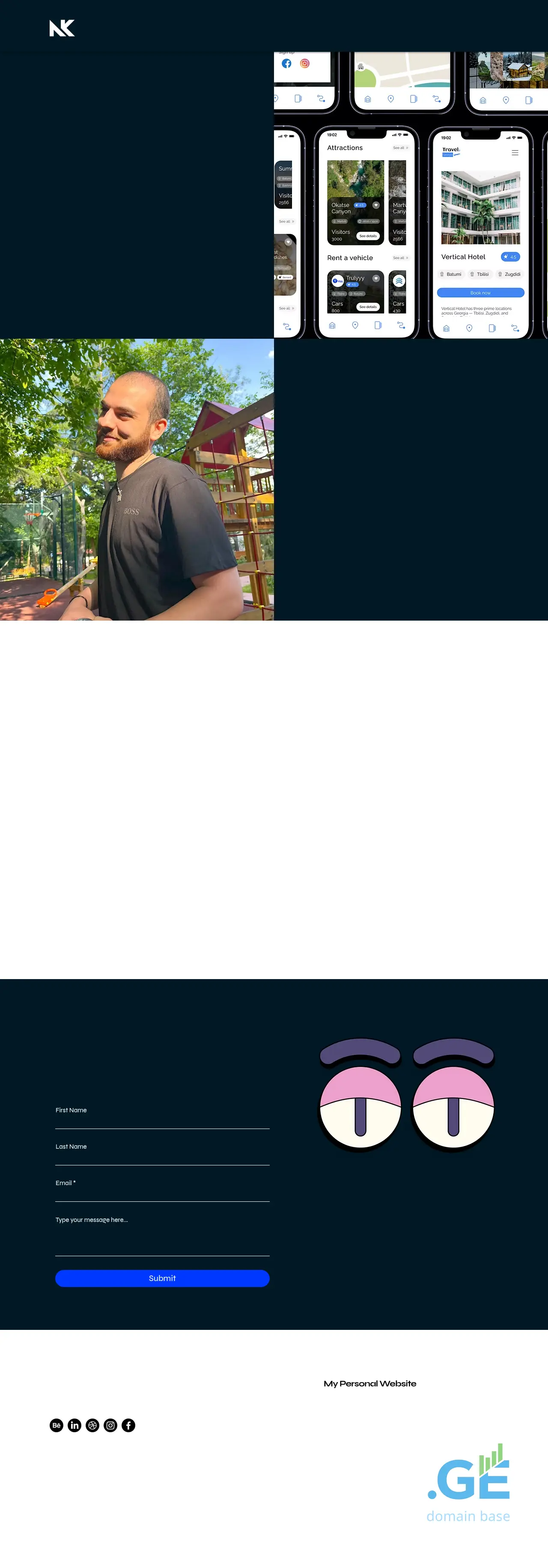 Screenshot of the site nkvatsabaia.ge at 2025-10-10