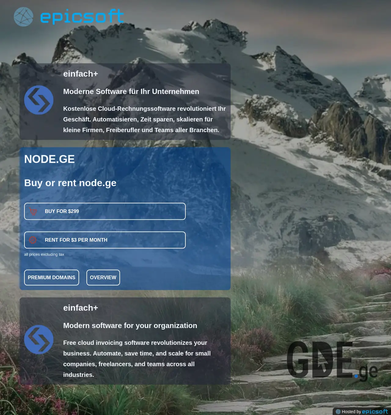 Screenshot of the site node.ge at 2025-11-29