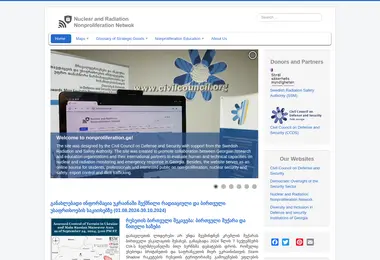 Screenshot of nonproliferation.ge