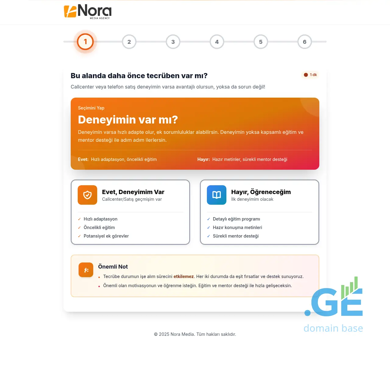 Screenshot of the site nora.ge at 2025-11-02