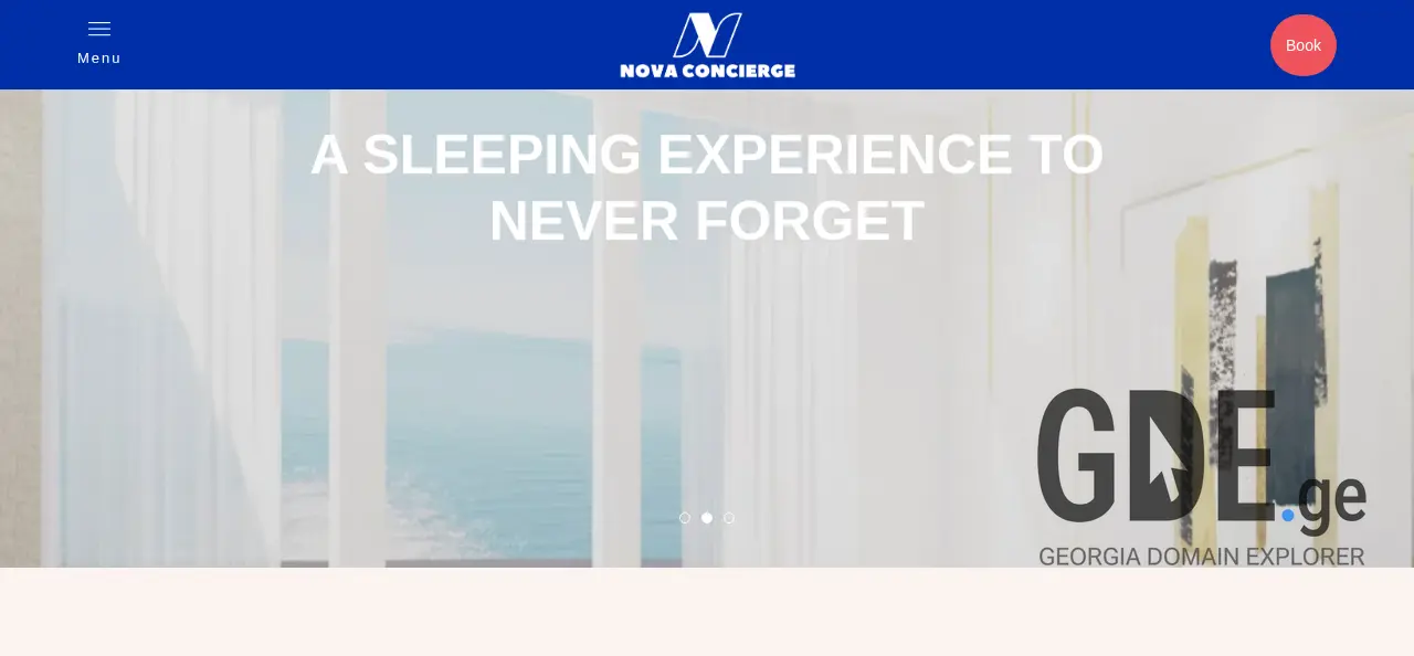 Screenshot of the site novaconcierge.ge at 2025-12-12