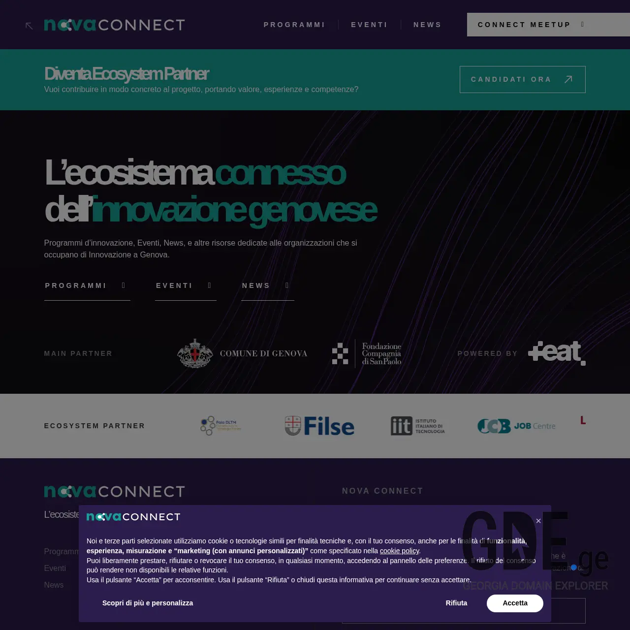 Screenshot of the site novaconnect.ge at 2025-12-12