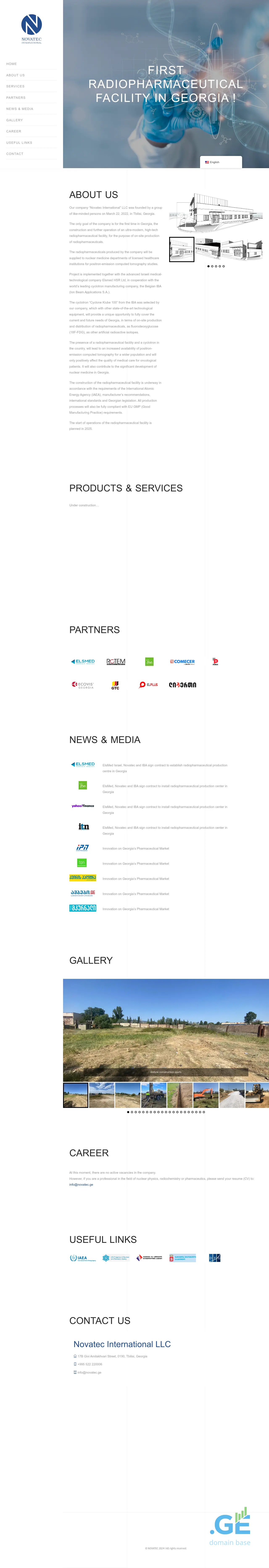 Screenshot of the site novatec.ge at 2025-10-10