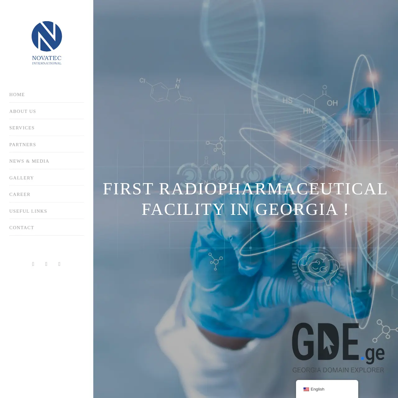 Screenshot of the site novatec.ge at 2025-12-12