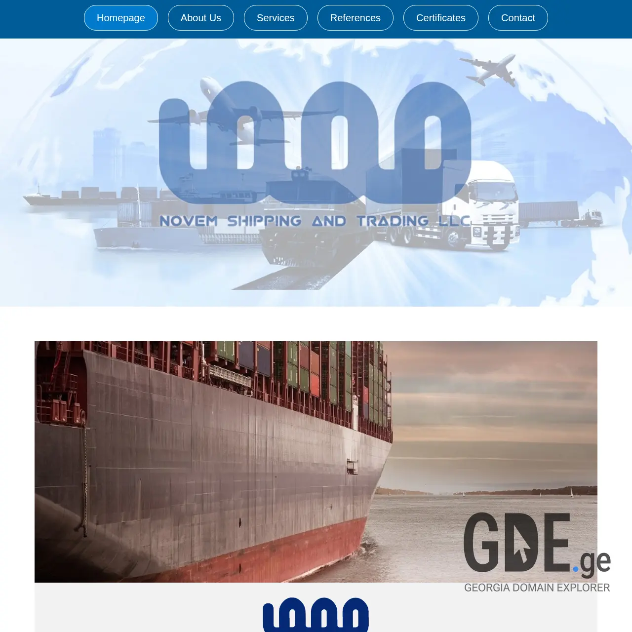 Screenshot of the site novem.ge at 2025-12-12