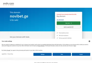 Screenshot of novibet.ge