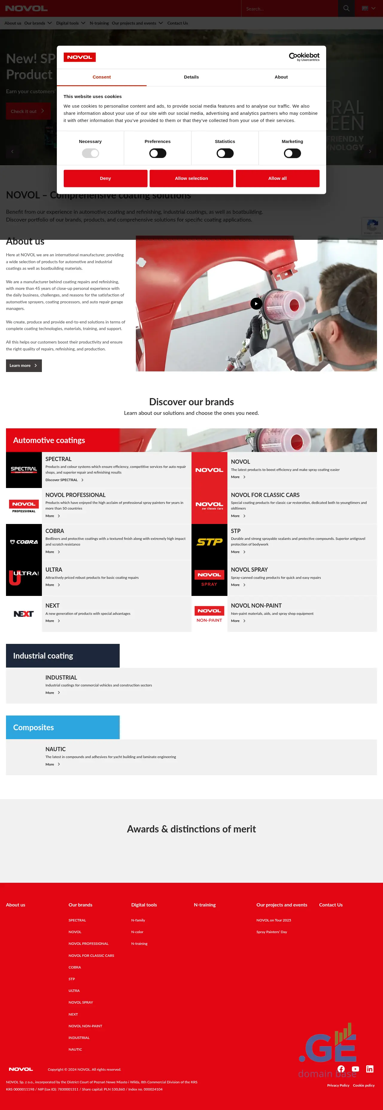 Screenshot of the site novol.ge