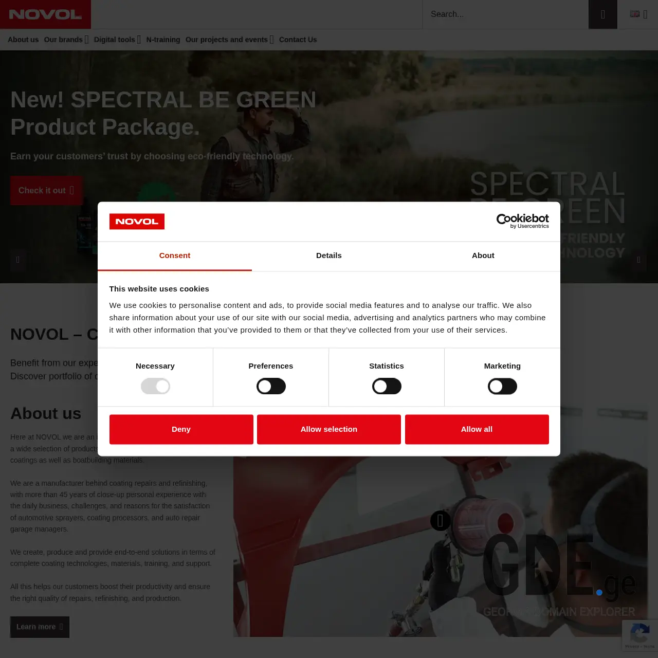 Screenshot of the site novol.ge at 2025-12-12