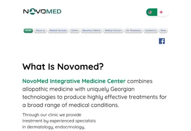 Screenshot of novomed.ge