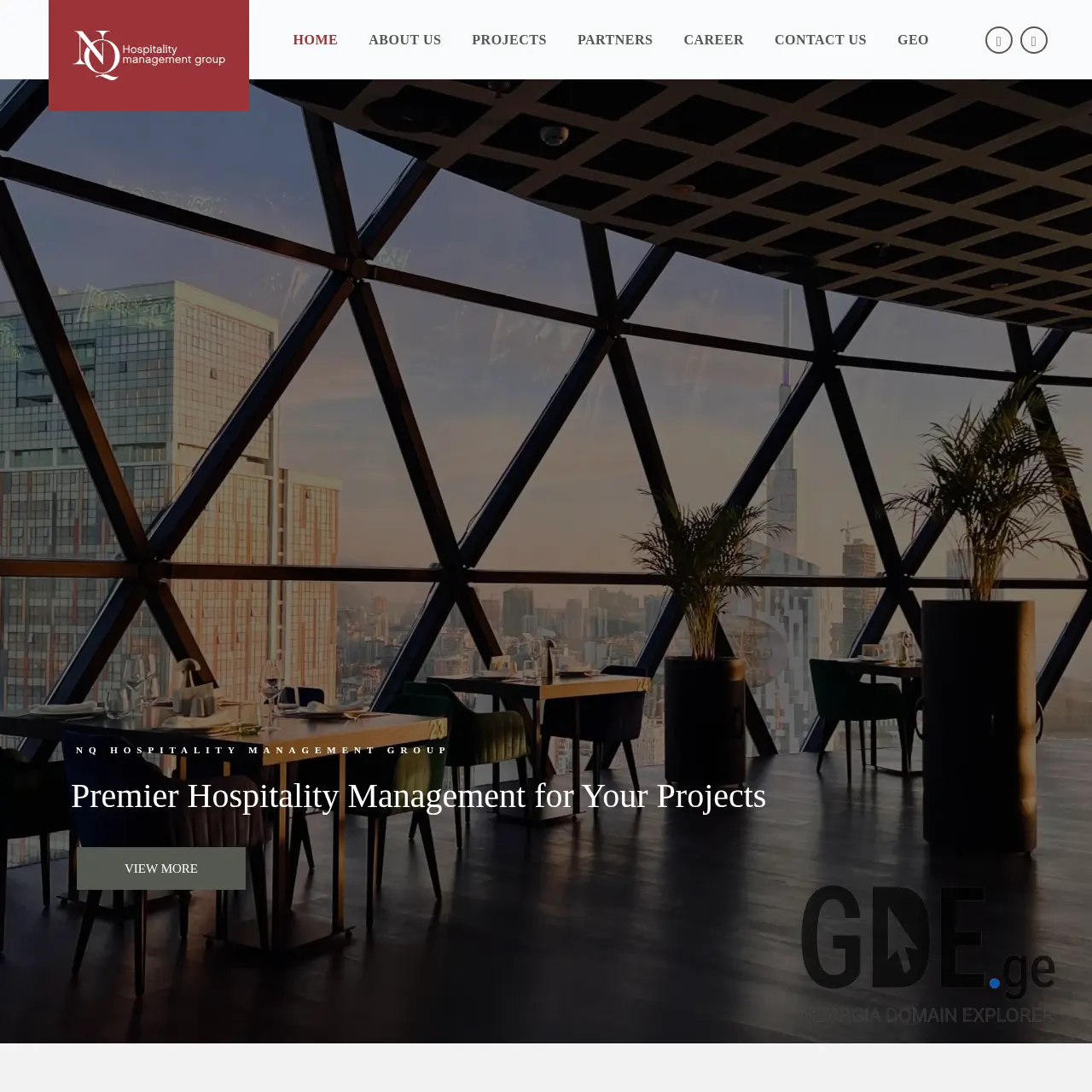 Screenshot of the site nqhospitality.ge at 2025-12-12