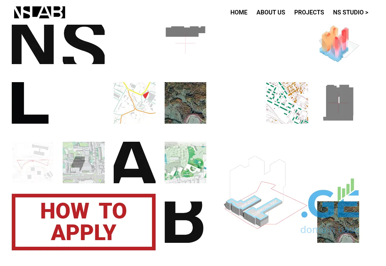 Screenshot of the site nslab.ge