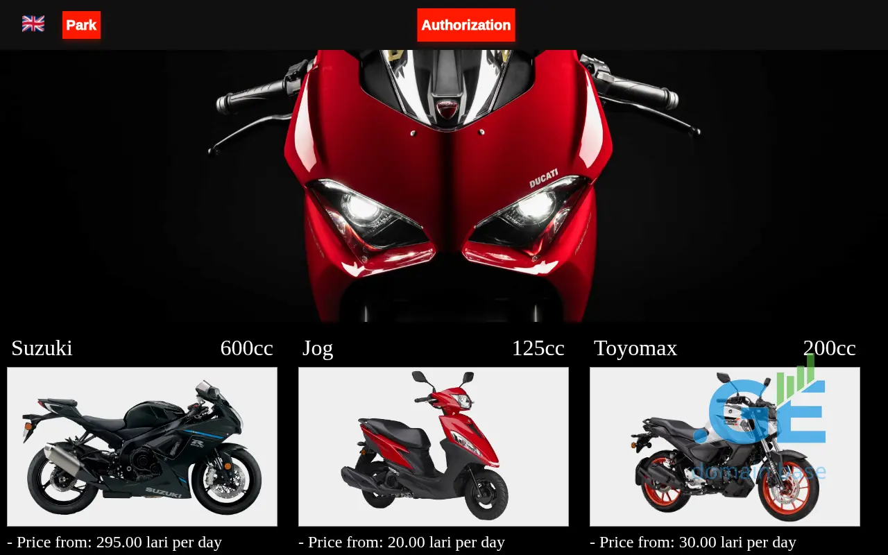 Screenshot of the site nsmoto.ge