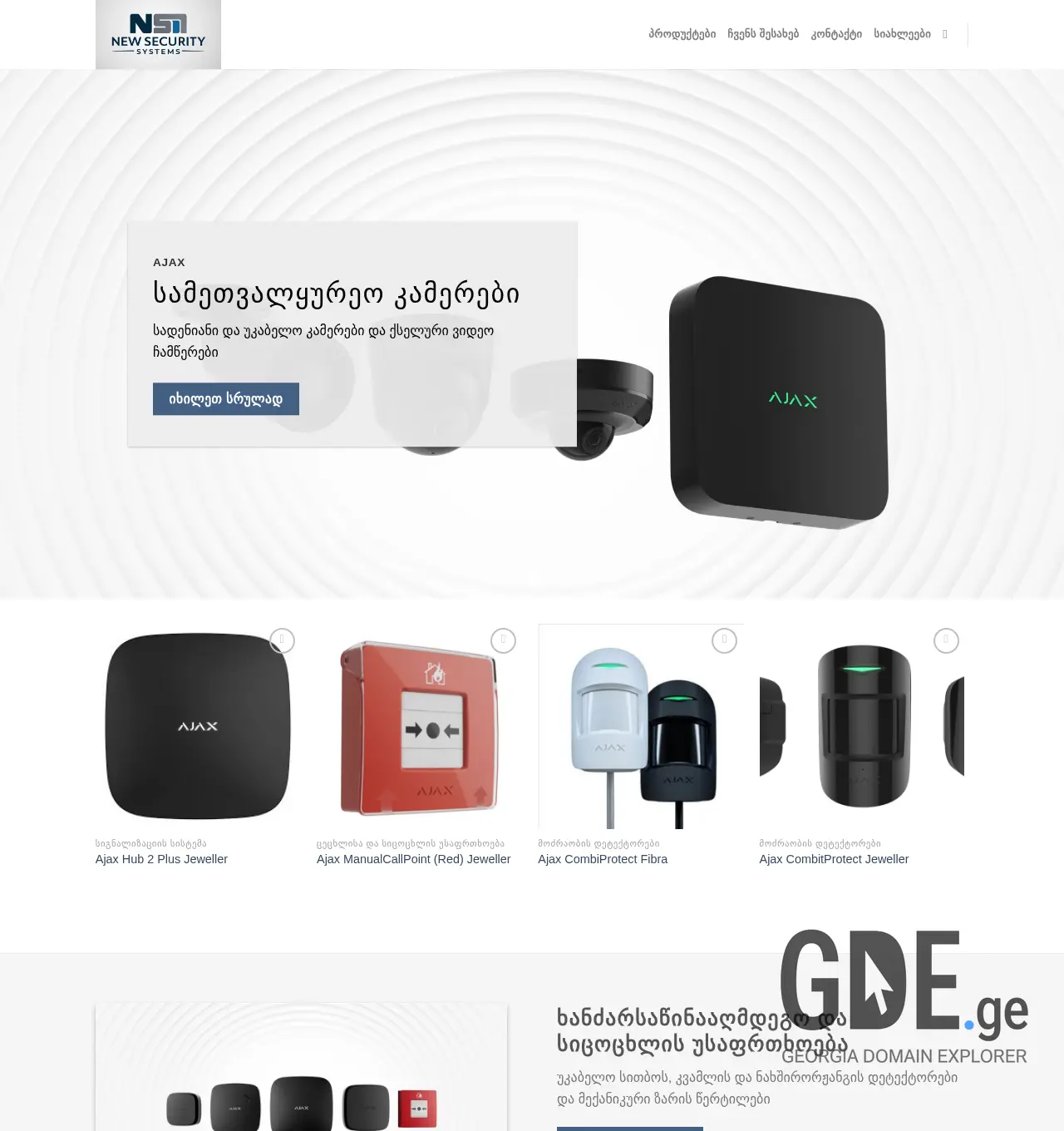 Screenshot of the site nss.ge at 2025-12-01