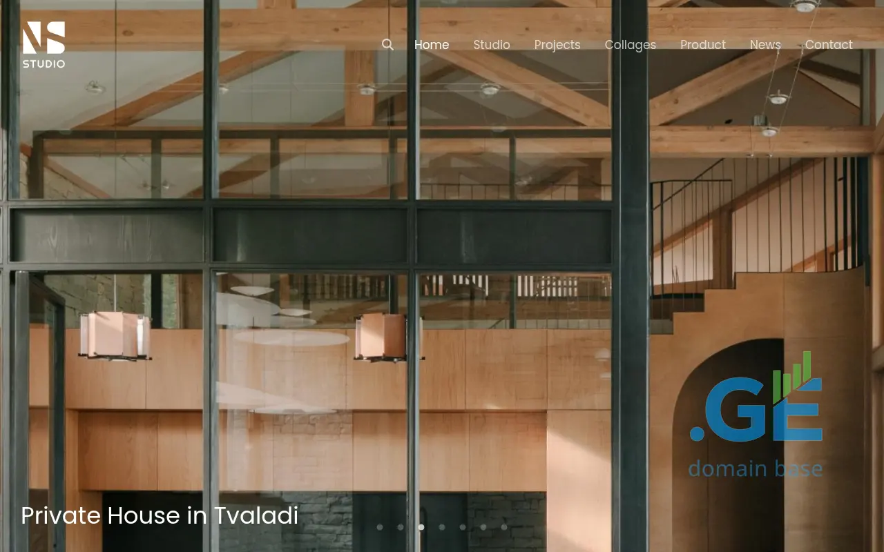 Screenshot of the site nsstudio.ge at 2025-09-08