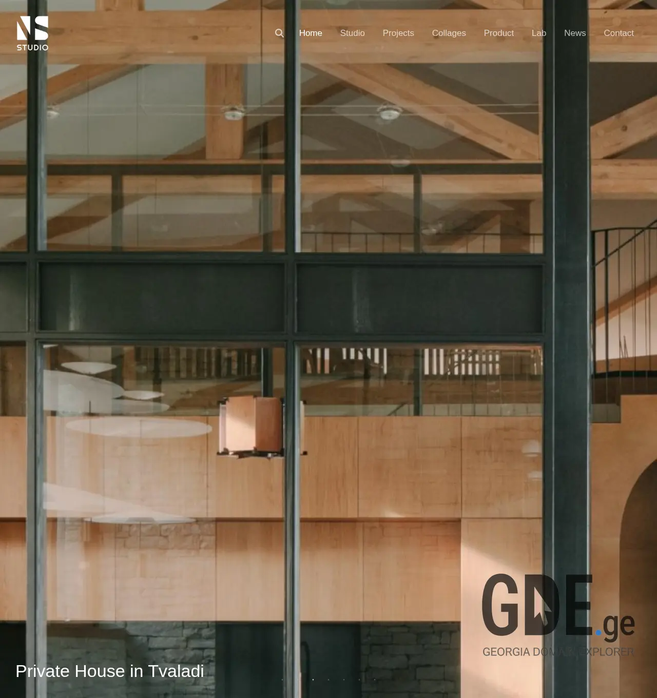 Screenshot of the site nsstudio.ge at 2025-12-01