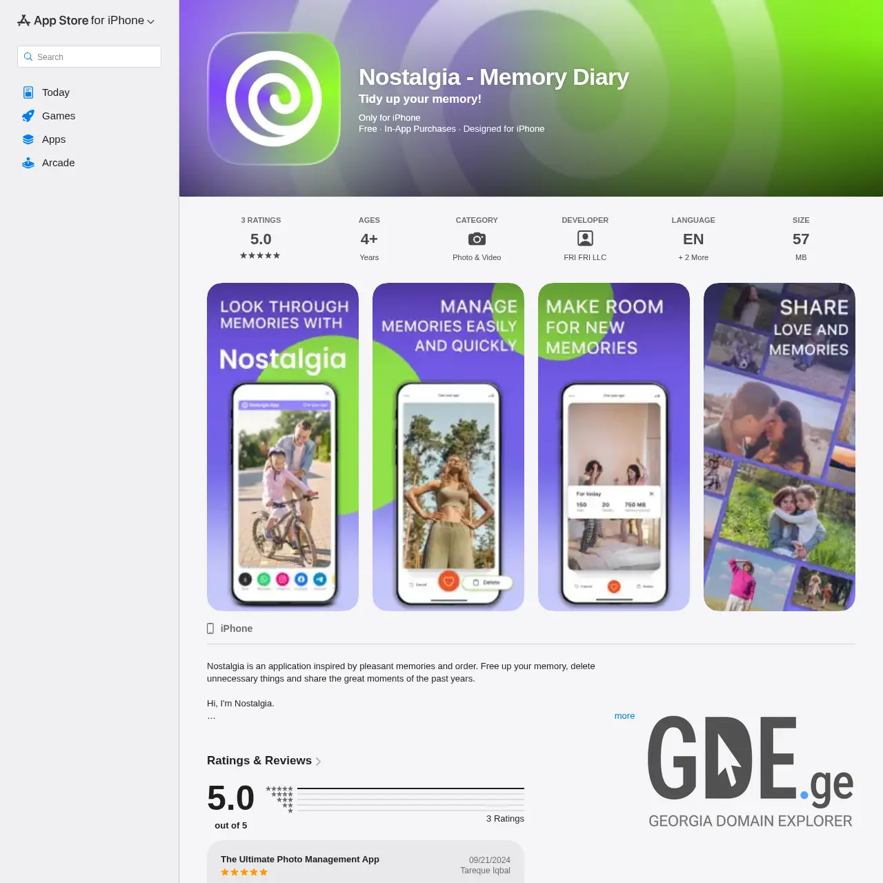 Screenshot of the site nstl.ge at 2025-12-12