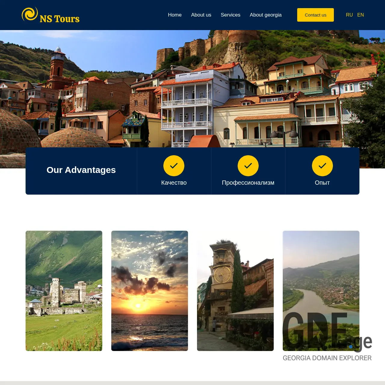 Screenshot of the site nstours.ge at 2025-12-12