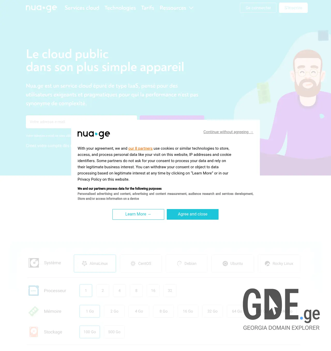 Screenshot of the site nua.ge at 2025-12-03
