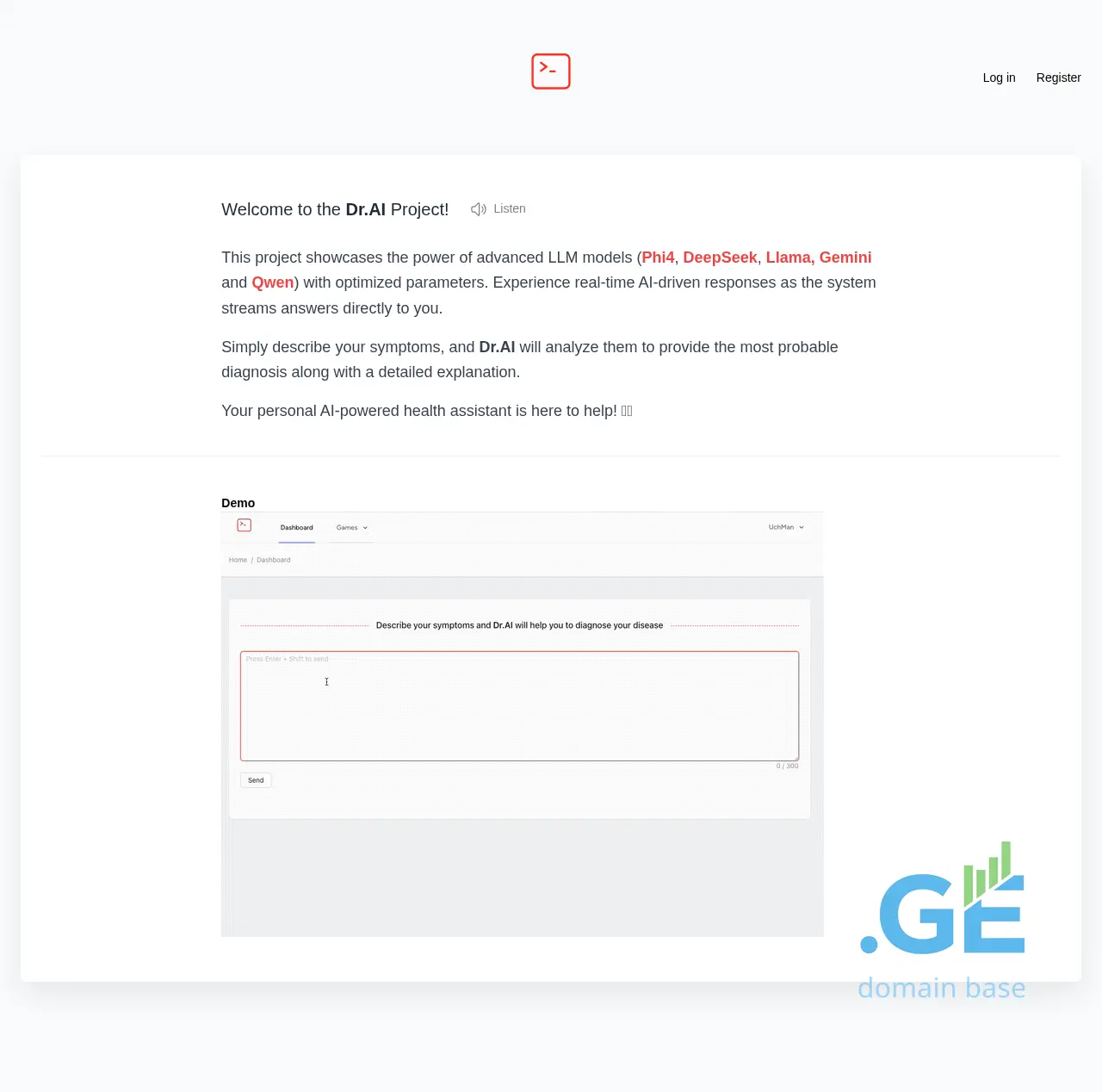 Screenshot of the site nuc.ge