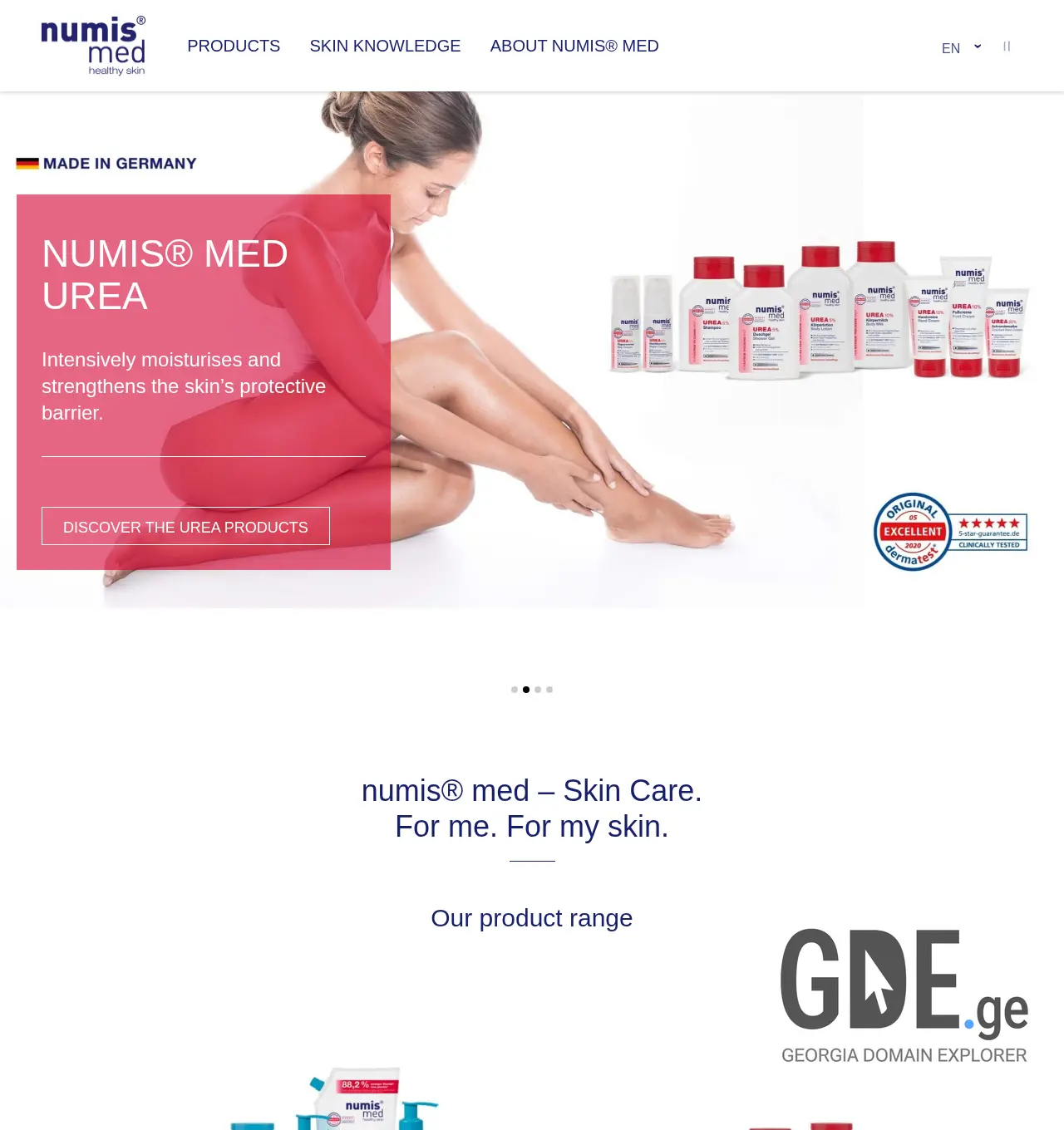 Screenshot of the site numismed.ge at 2025-12-02