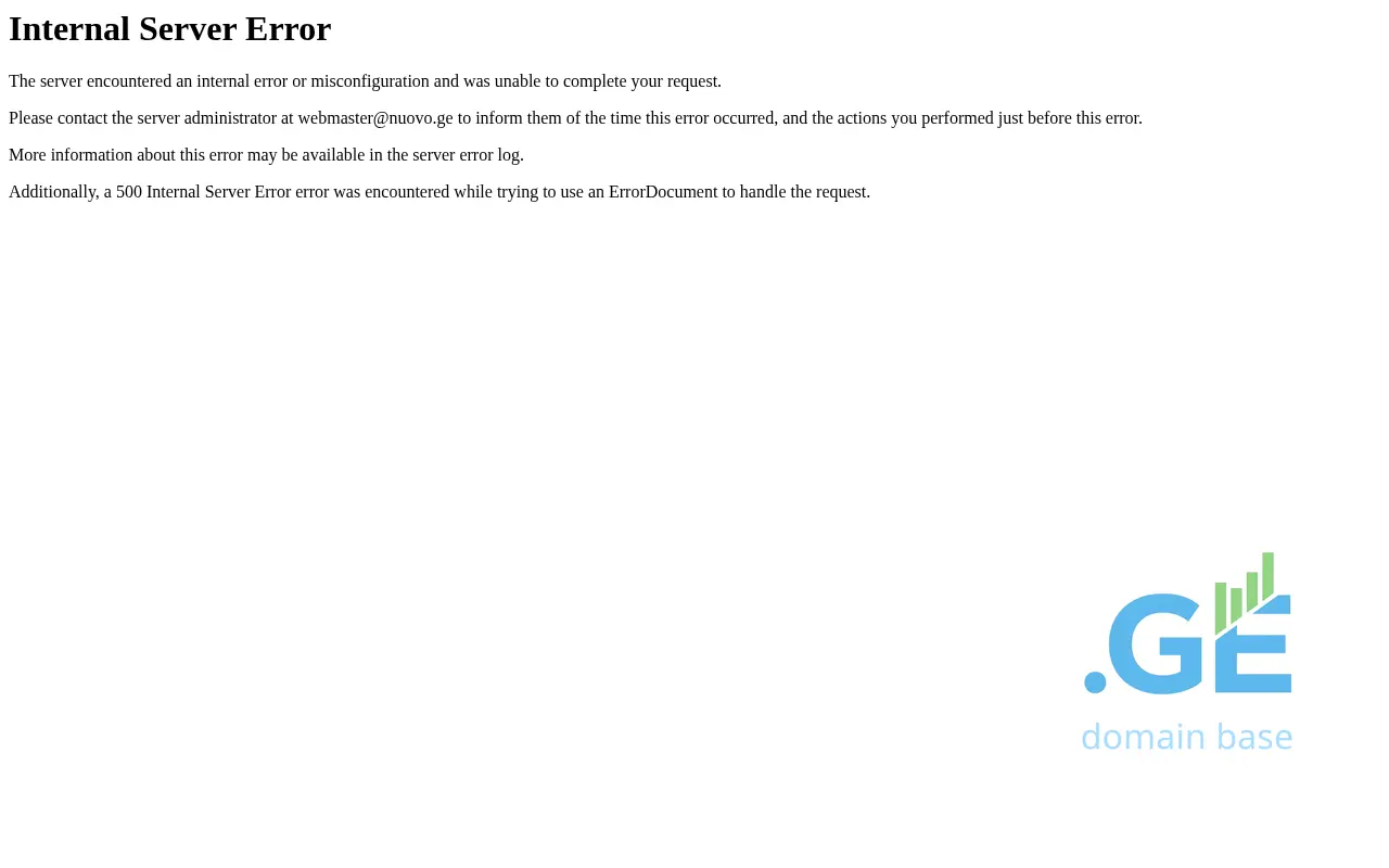 Screenshot of the site nuovo.ge