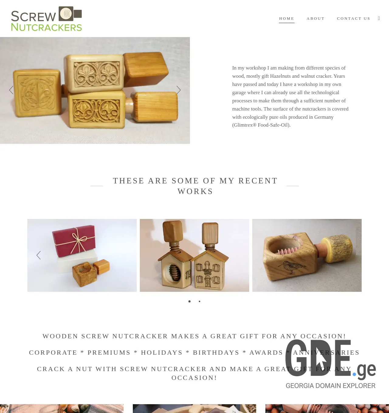 Screenshot of the site nutcracker.ge at 2025-12-03