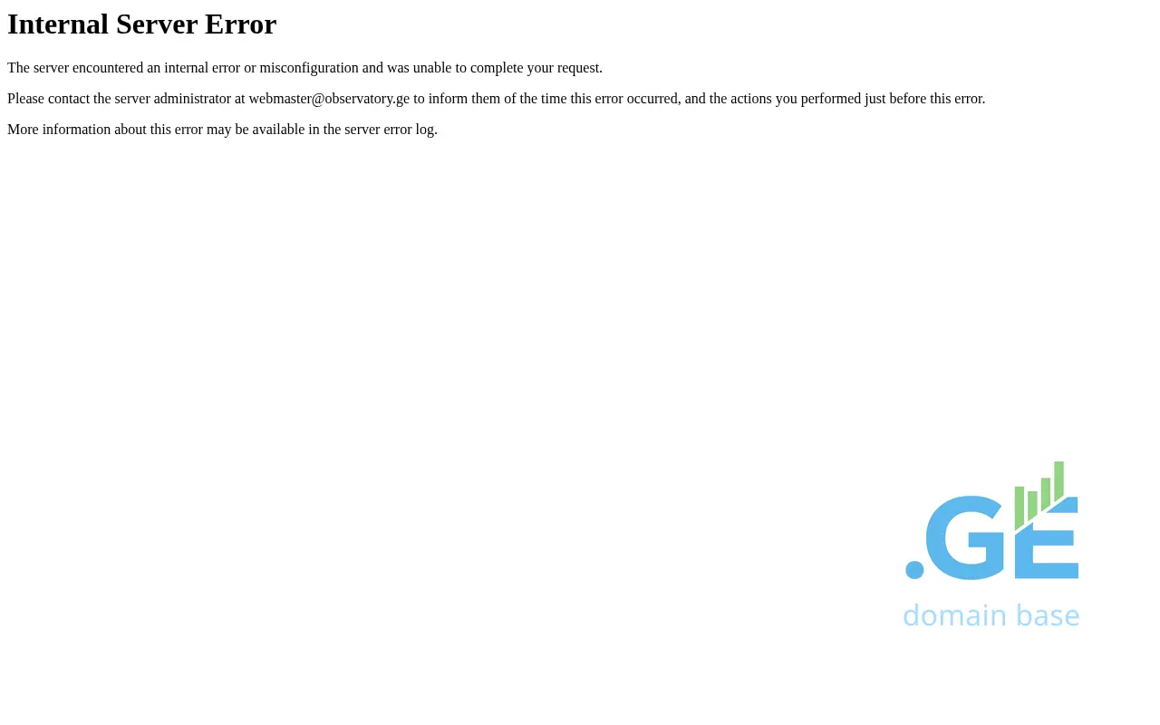 Screenshot of the site observatory.ge