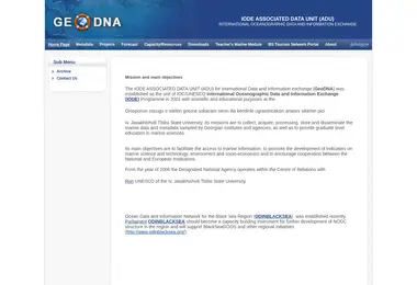 Screenshot of oceandna.ge