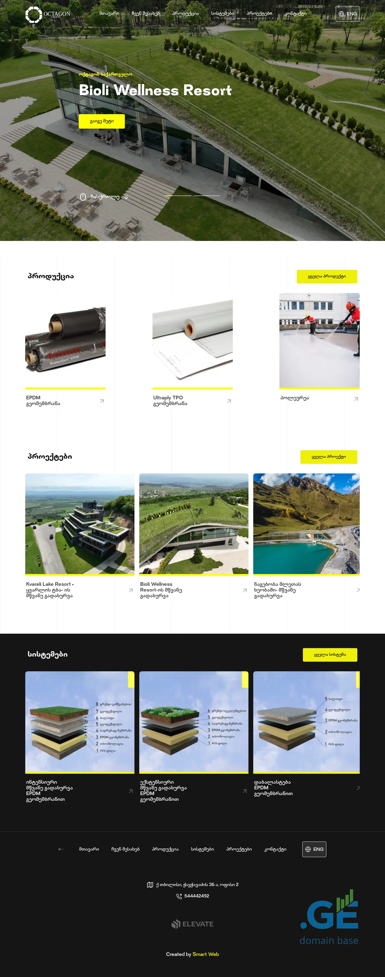 Screenshot of the site ocg.ge