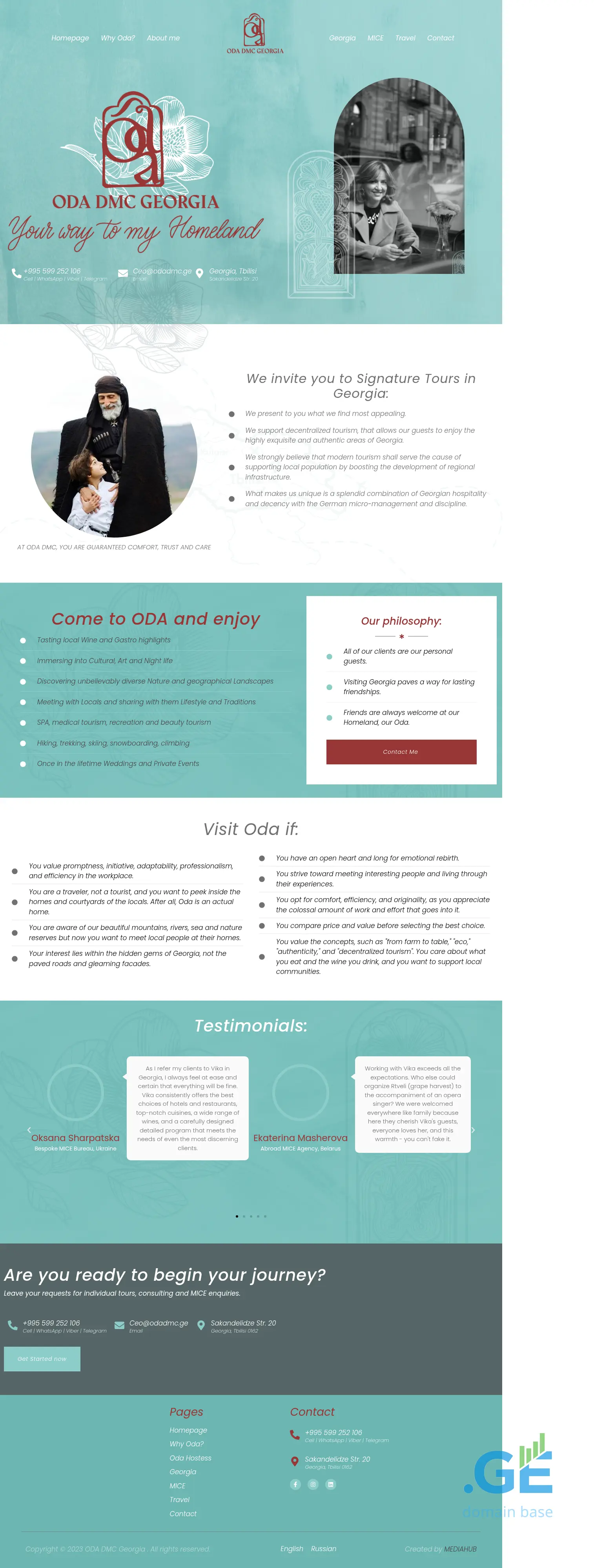 Screenshot of the site odadmc.ge
