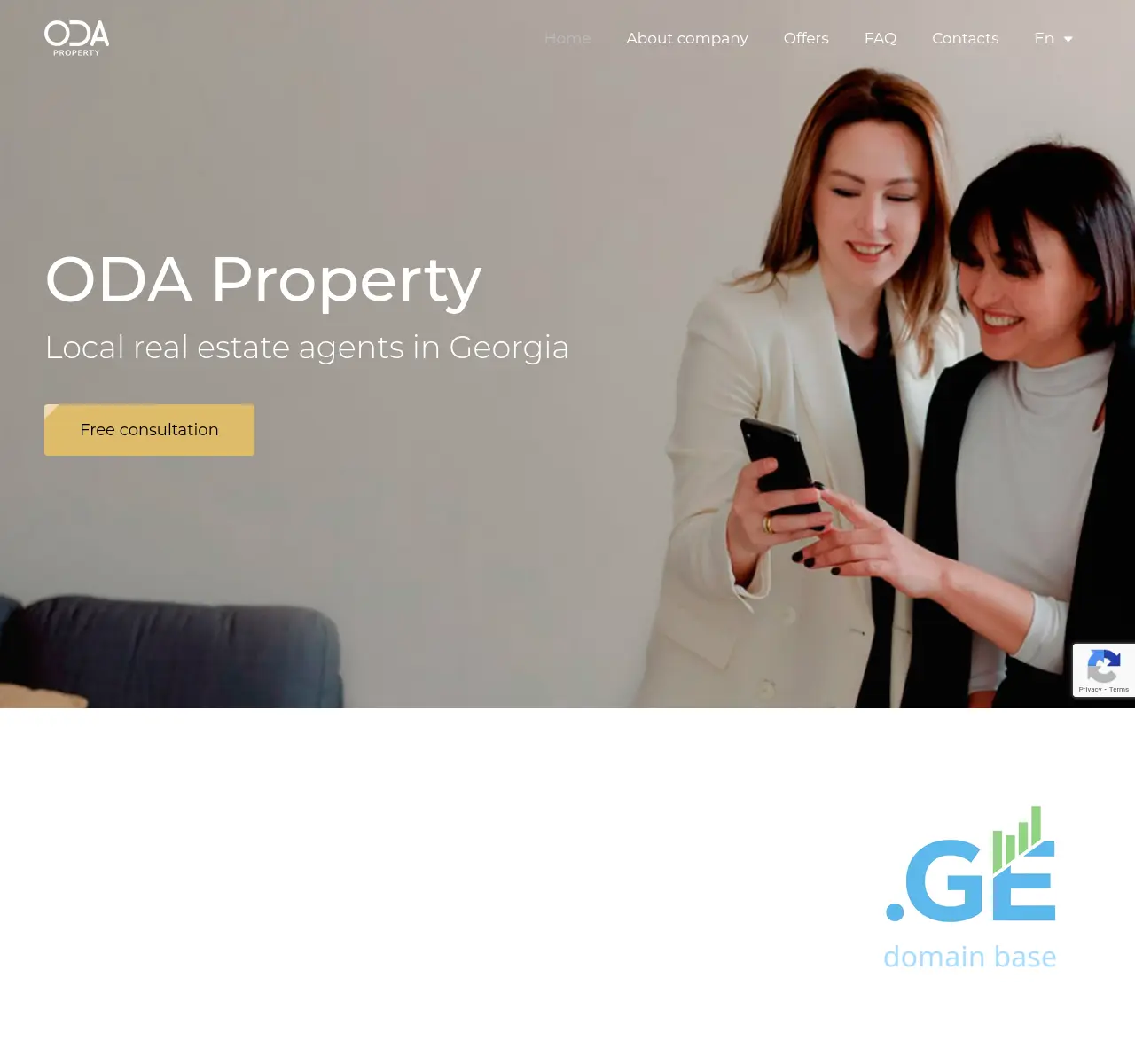 Screenshot of the site odaproperty.ge at 2025-10-24